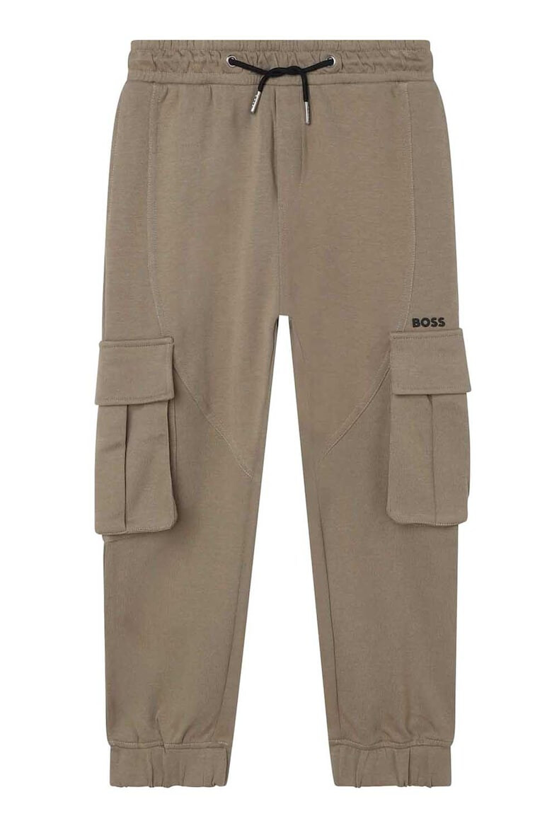 BOSS Kidswear Pantaloni de trening cargo cu croiala conica - Pled.ro