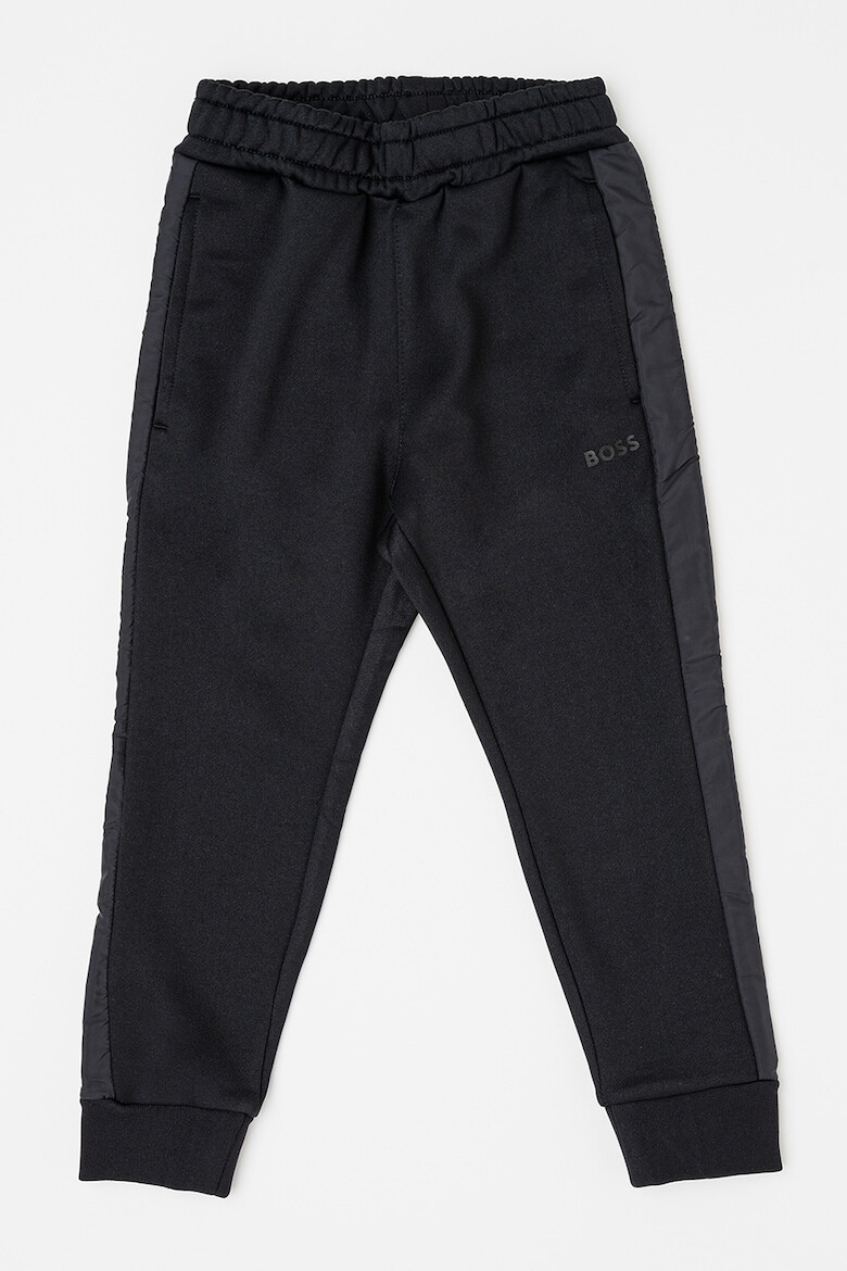 BOSS Kidswear Pantaloni de trening cu benzi laterale contrastante - Pled.ro