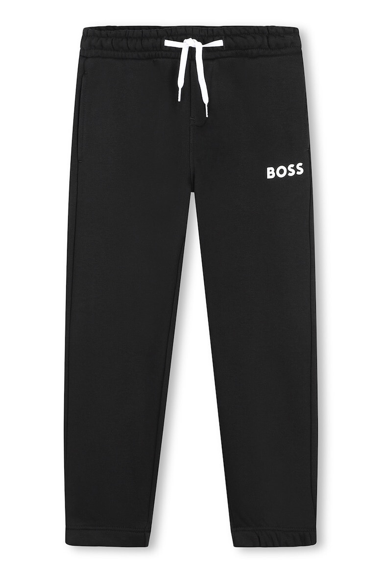 BOSS Kidswear Pantaloni de trening cu imprimeu logo - Pled.ro