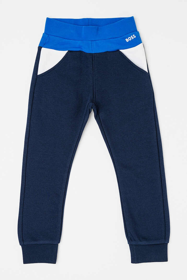 BOSS Kidswear Pantaloni de trening cu model colorblock si buzunare oblice - Pled.ro