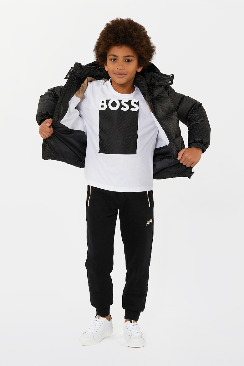 BOSS Kidswear Pantaloni de trening cu snur si buzunare cu fermoar - Pled.ro