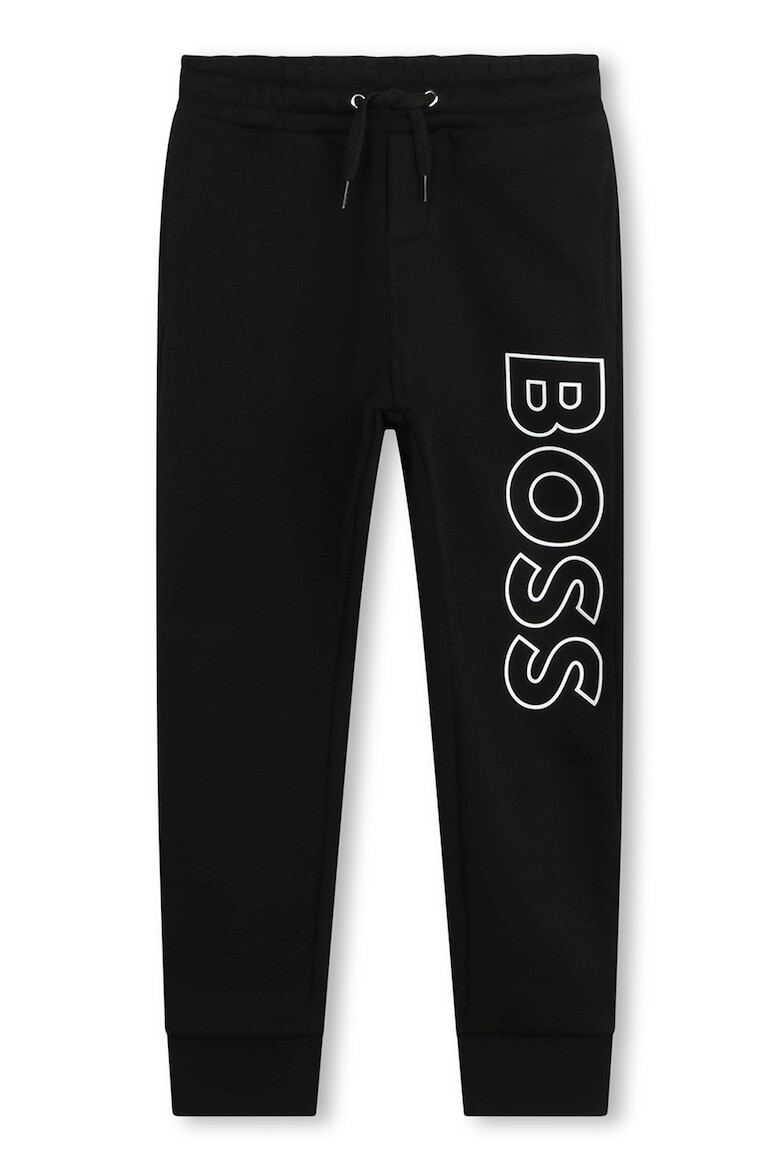 BOSS Kidswear Pantaloni de trening cu snur si logo - Pled.ro