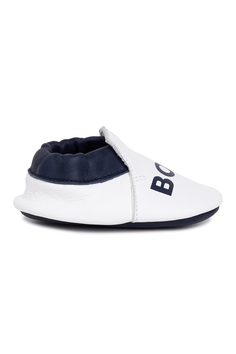 BOSS Kidswear Pantofi crib din piele cu detaliu logo - Pled.ro