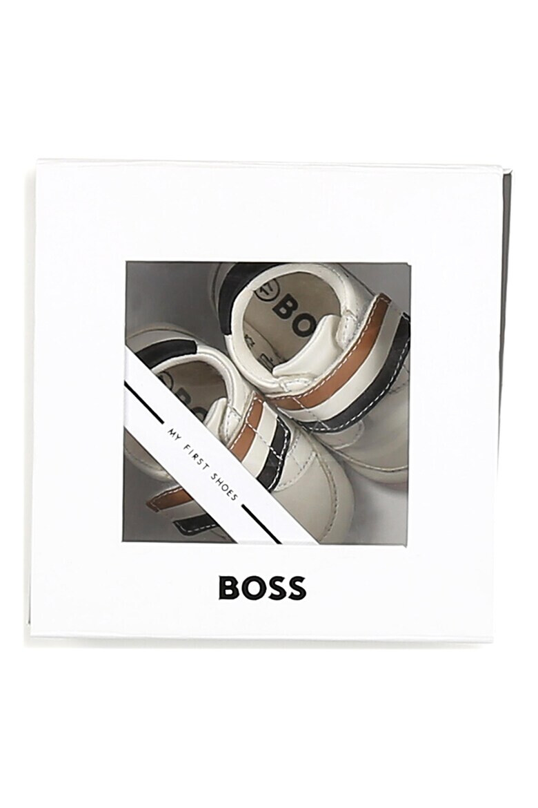 BOSS Kidswear Pantofi din piele cu inchidere velcro - Pled.ro