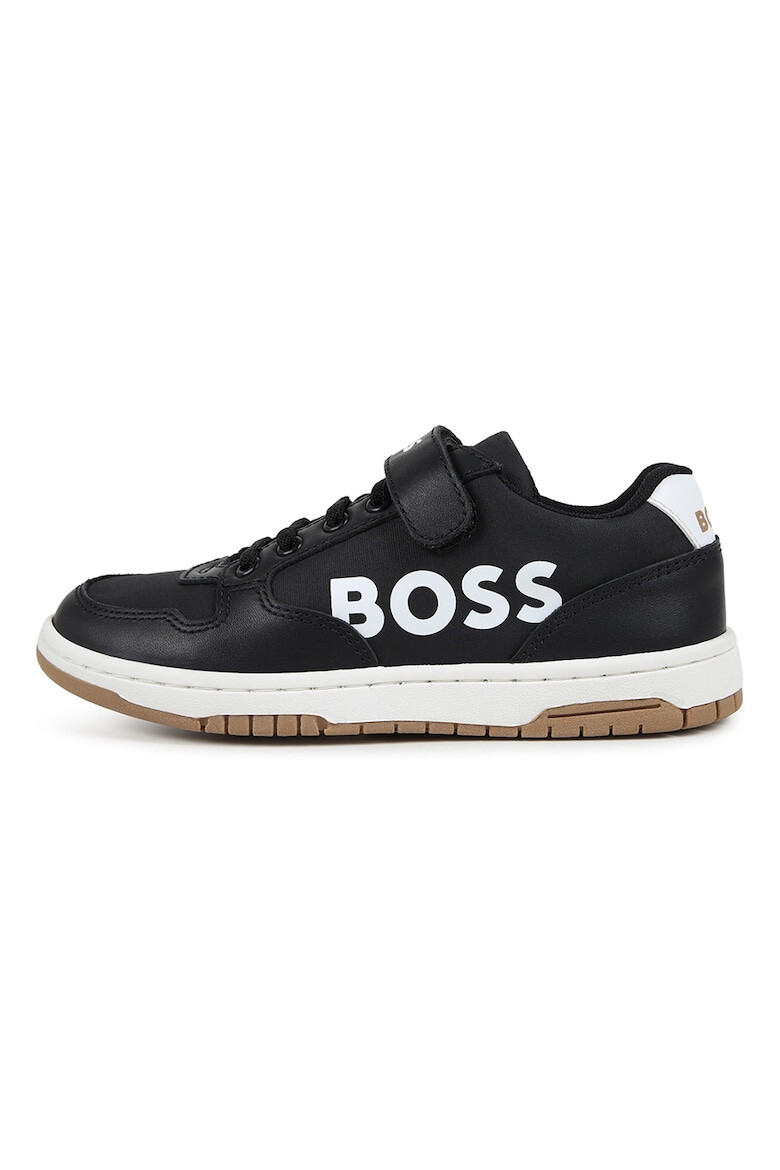 BOSS Kidswear Pantofi sport cu garnituri din piele si logo - Pled.ro