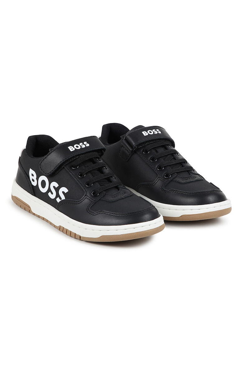 BOSS Kidswear Pantofi sport cu garnituri din piele si logo - Pled.ro