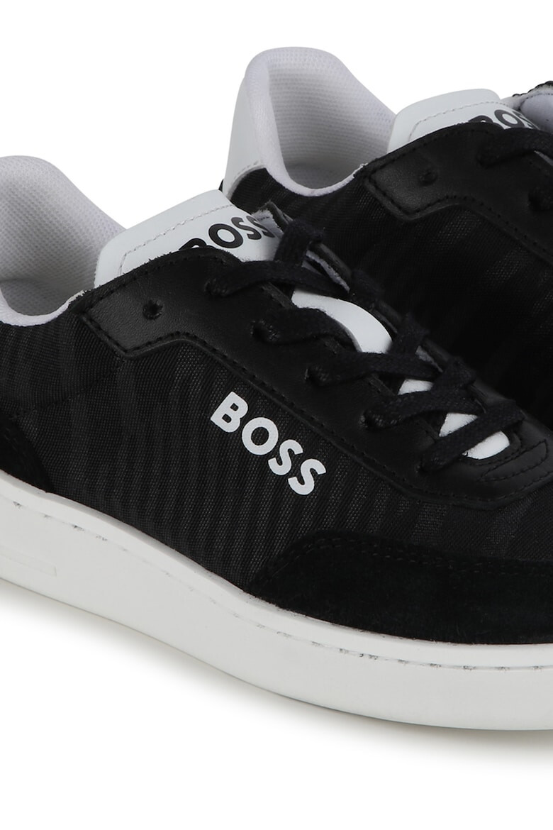 BOSS Kidswear Pantofi sport cu insertii din piele intoarsa - Pled.ro