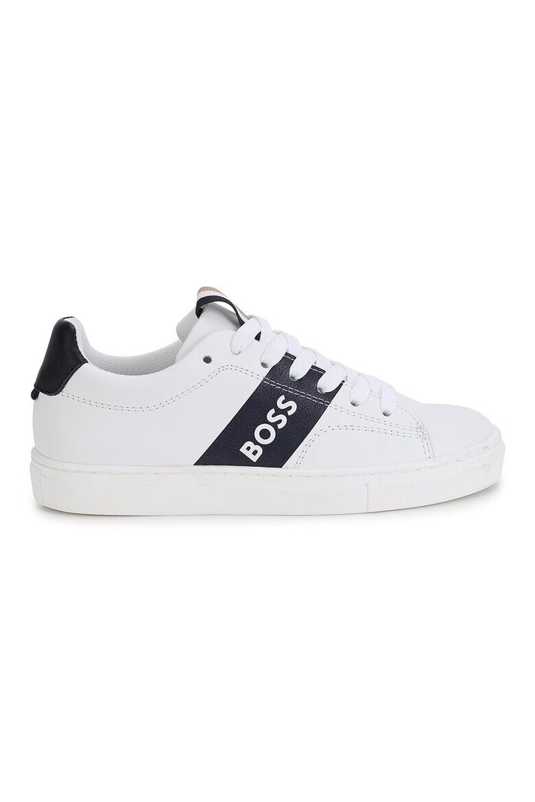 BOSS Kidswear Pantofi sport de piele cu logo - Pled.ro