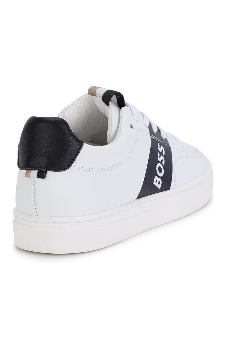 BOSS Kidswear Pantofi sport de piele cu logo - Pled.ro