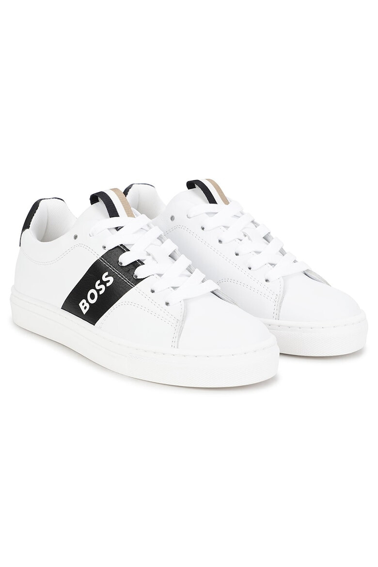 BOSS Kidswear Pantofi sport din piele cu imprimeu logo - Pled.ro