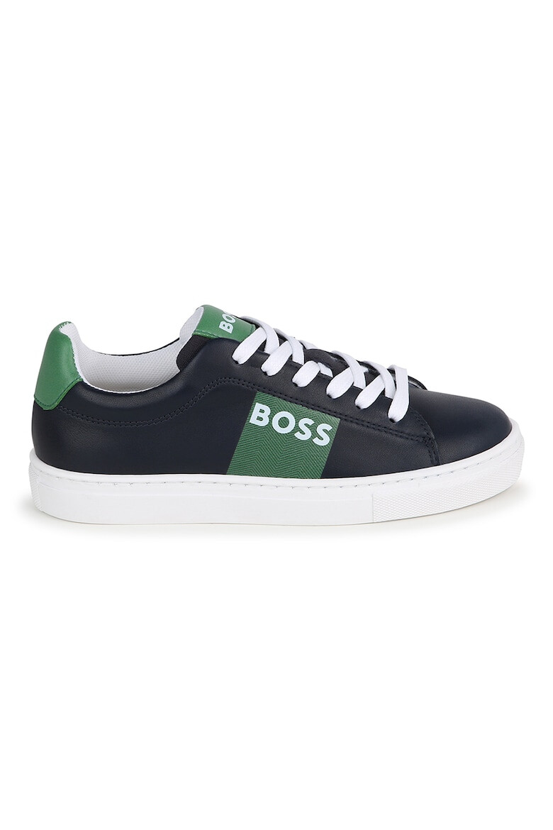 BOSS Kidswear Pantofi sport din piele cu imprimeu logo - Pled.ro