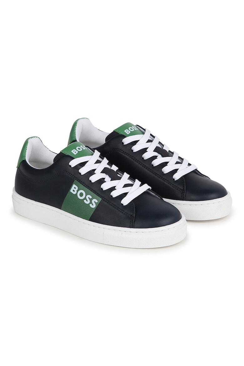 BOSS Kidswear Pantofi sport din piele cu imprimeu logo - Pled.ro