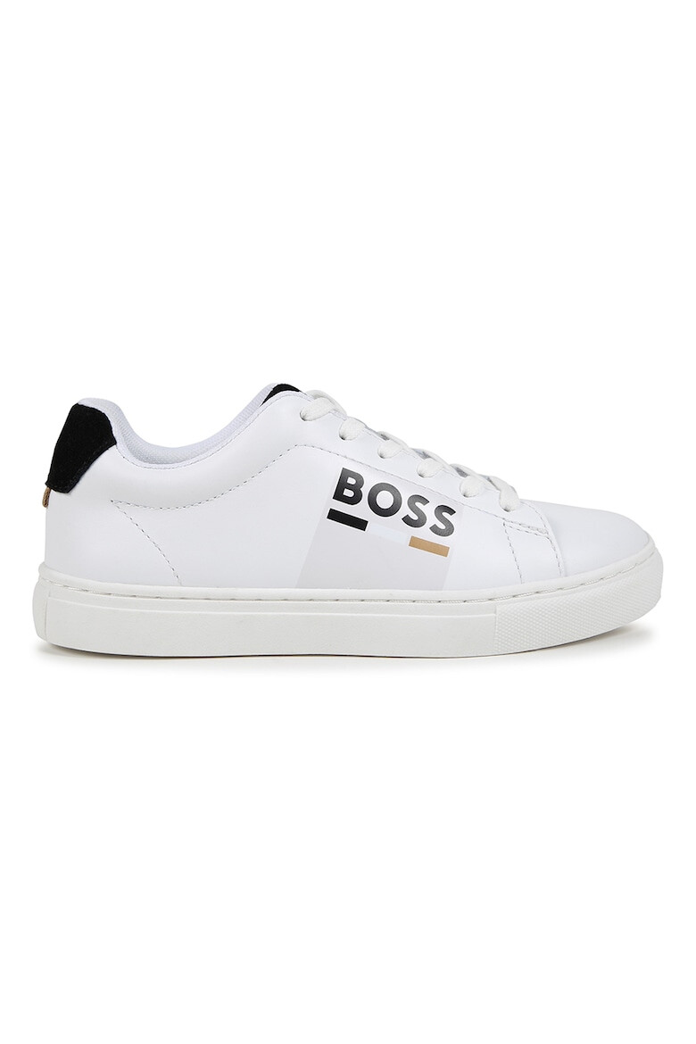 BOSS Kidswear Pantofi sport din piele cu imprimeu logo - Pled.ro