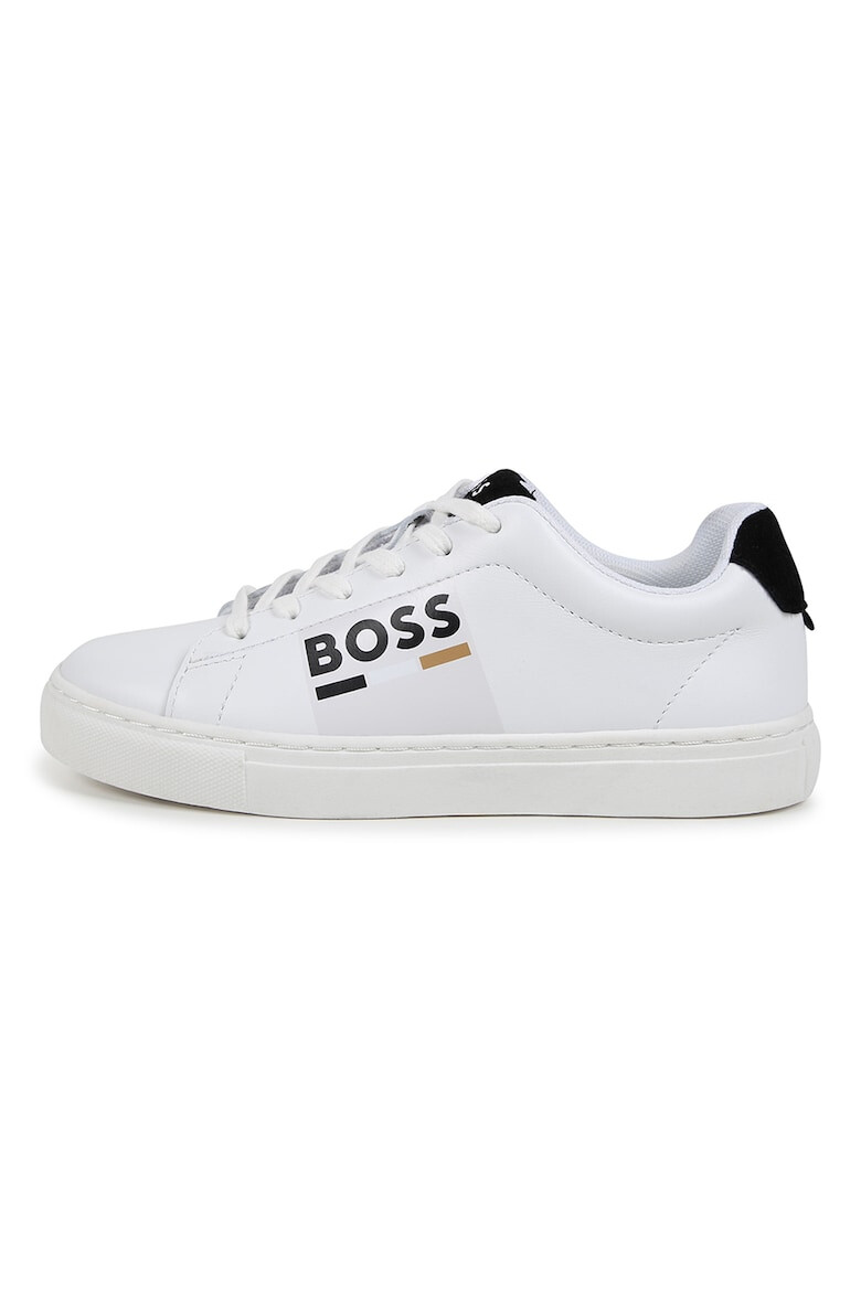 BOSS Kidswear Pantofi sport din piele cu imprimeu logo - Pled.ro