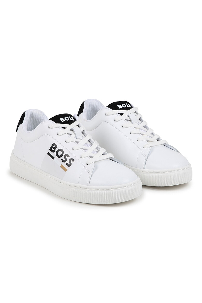 BOSS Kidswear Pantofi sport din piele cu imprimeu logo - Pled.ro