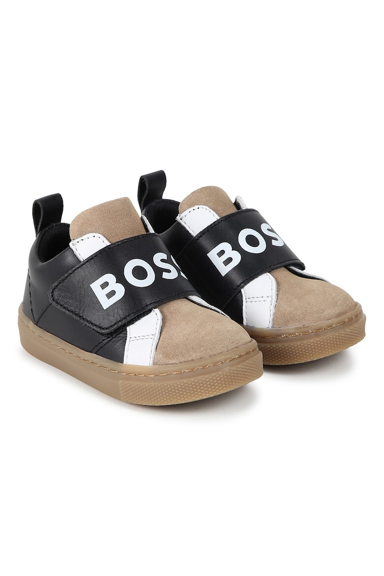 BOSS Kidswear Pantofi sport din piele cu inchidere velcro - Pled.ro