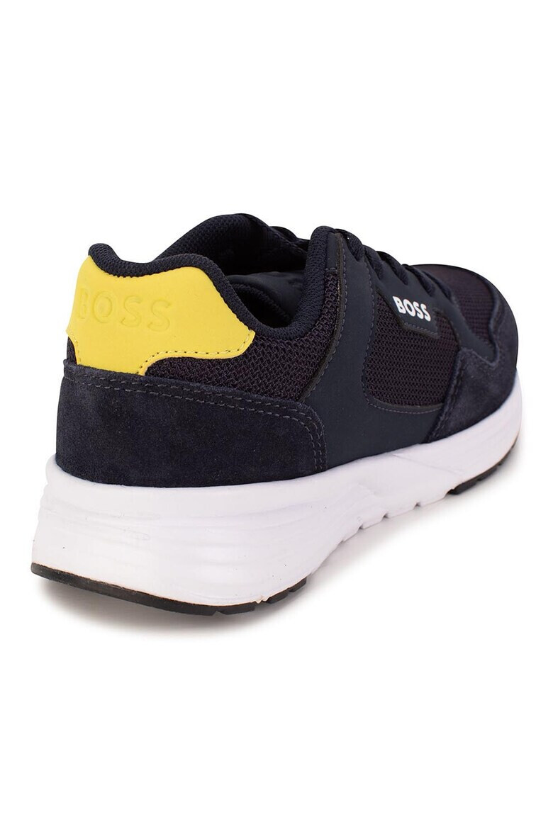 BOSS Kidswear Pantofi sport low-cut cu garnituri de piele intoarsa - Pled.ro