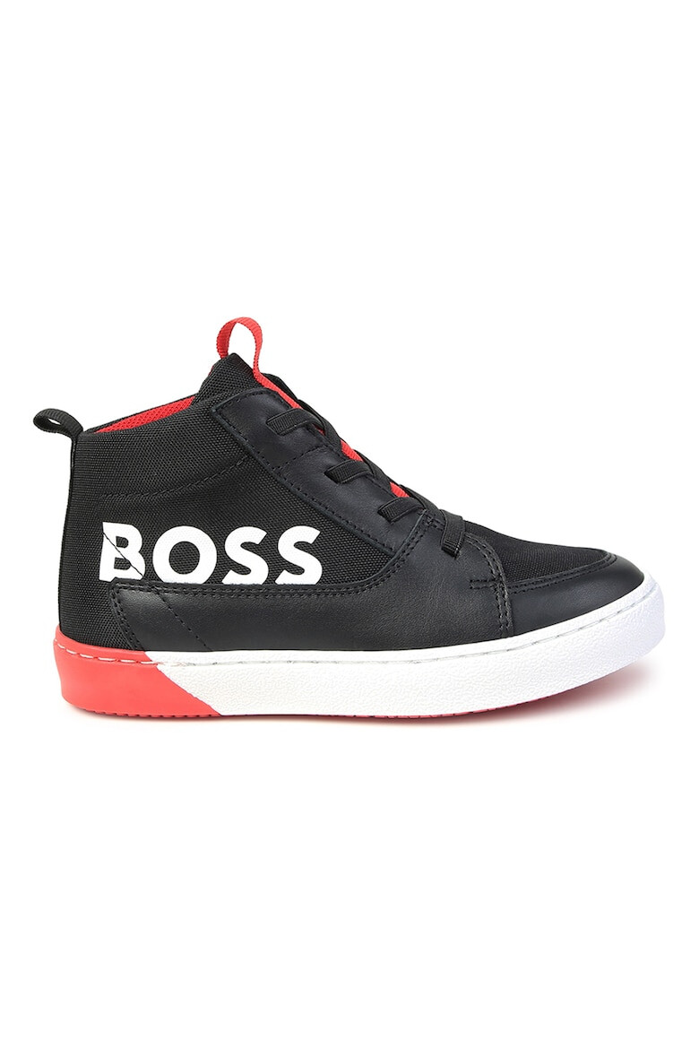 BOSS Kidswear Pantofi sport medii cu garnituri de piele - Pled.ro