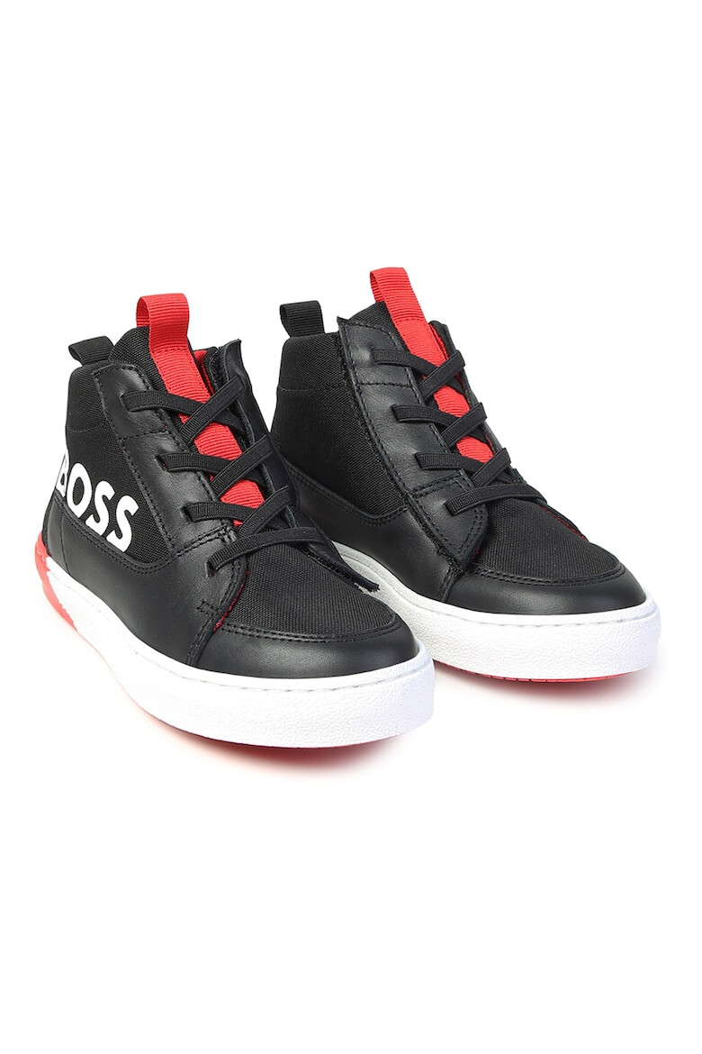 BOSS Kidswear Pantofi sport medii cu garnituri de piele - Pled.ro