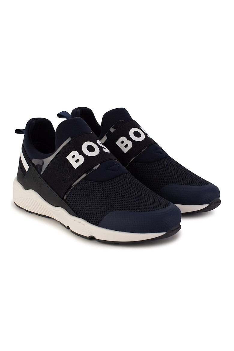 BOSS Kidswear Pantofi sport slip-on cu banda logo elastica - Pled.ro