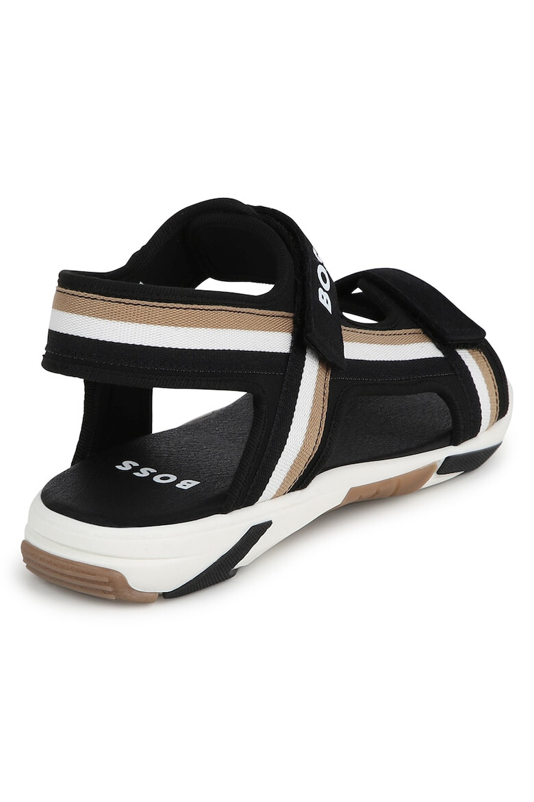 BOSS Kidswear Sandale cu inchidere velcro si model in dungi - Pled.ro