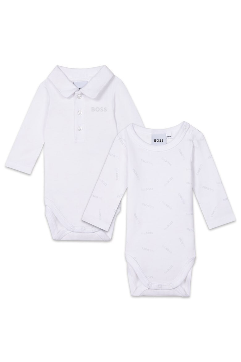 BOSS Kidswear Set de body-uri cu imprimeu logo - 2 piese - Pled.ro