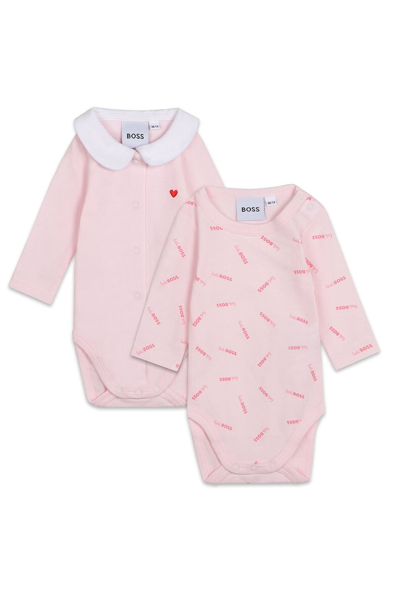 BOSS Kidswear Set de body-uri din amestec de bumbac cu imprimeu - 2 piese - Pled.ro