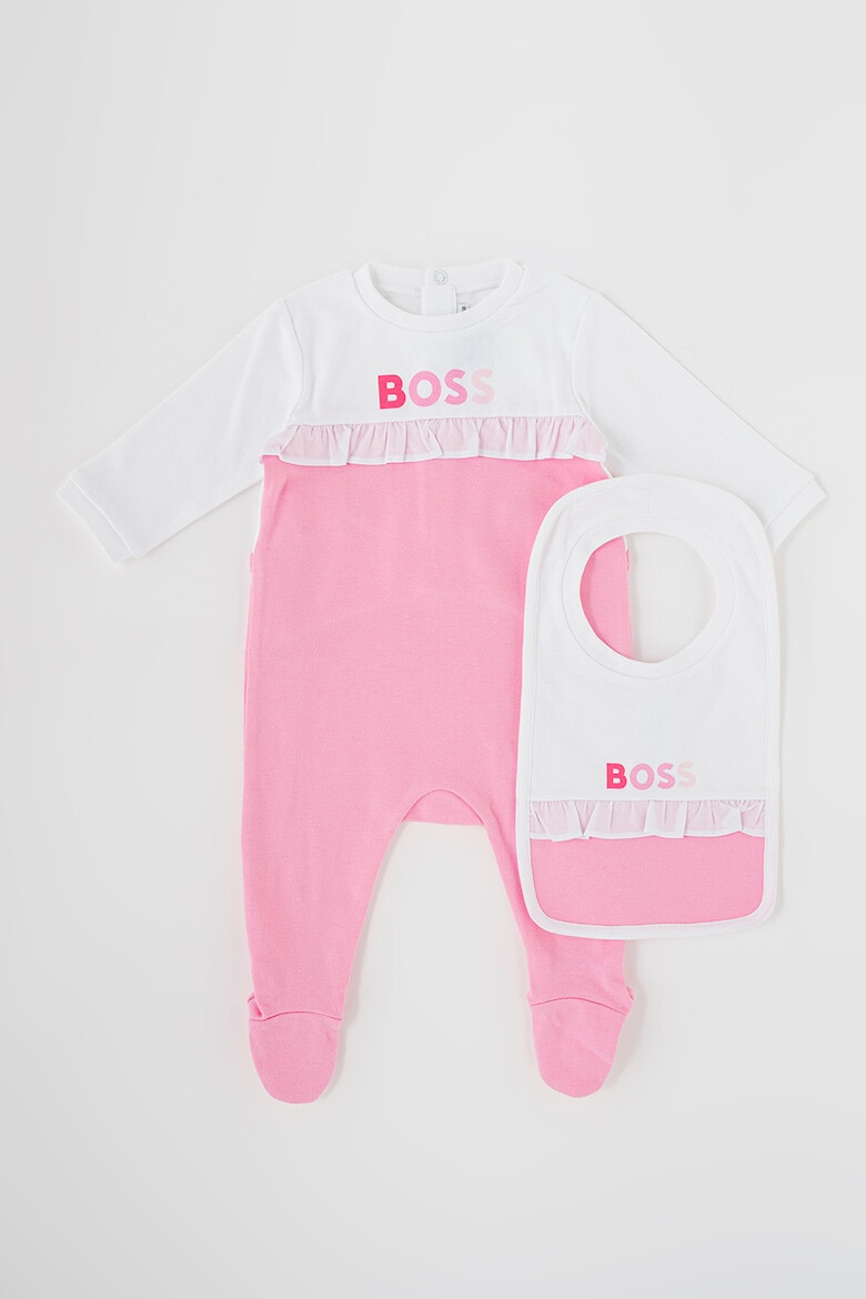 BOSS Kidswear Set de salopeta cu botosei si baveta - 2 piese - Pled.ro