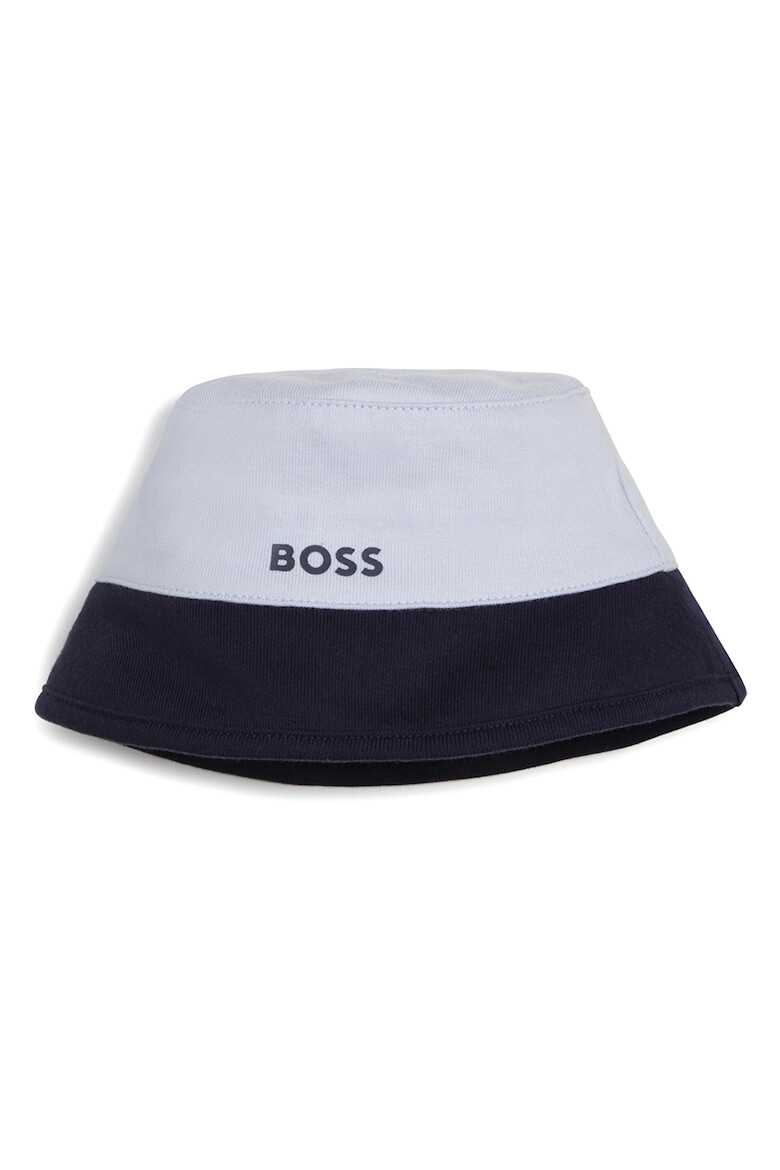 BOSS Kidswear Set de salopeta cu model in dungi si palarie bucket - Pled.ro