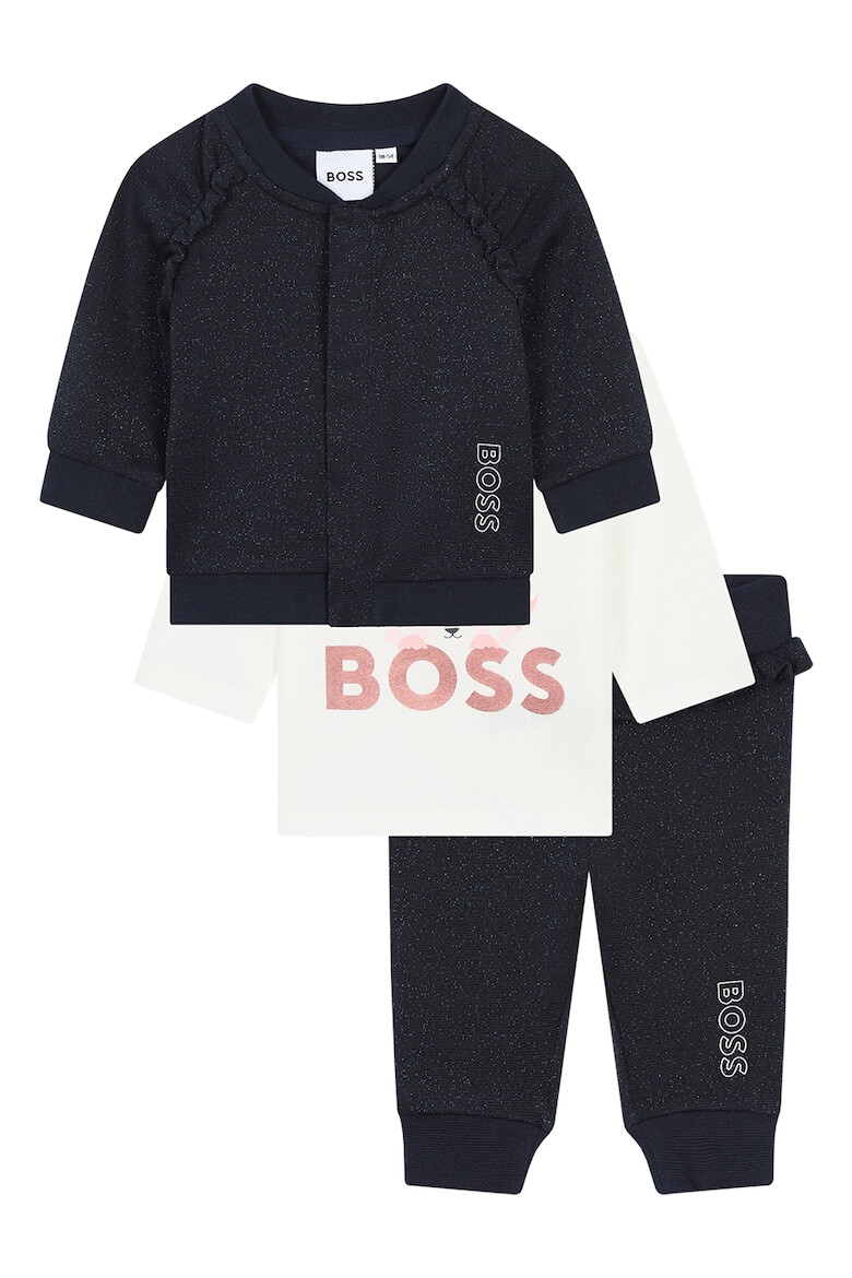 BOSS Kidswear Set de trening stralucitor si bluza cu imprimeu grafic - Pled.ro