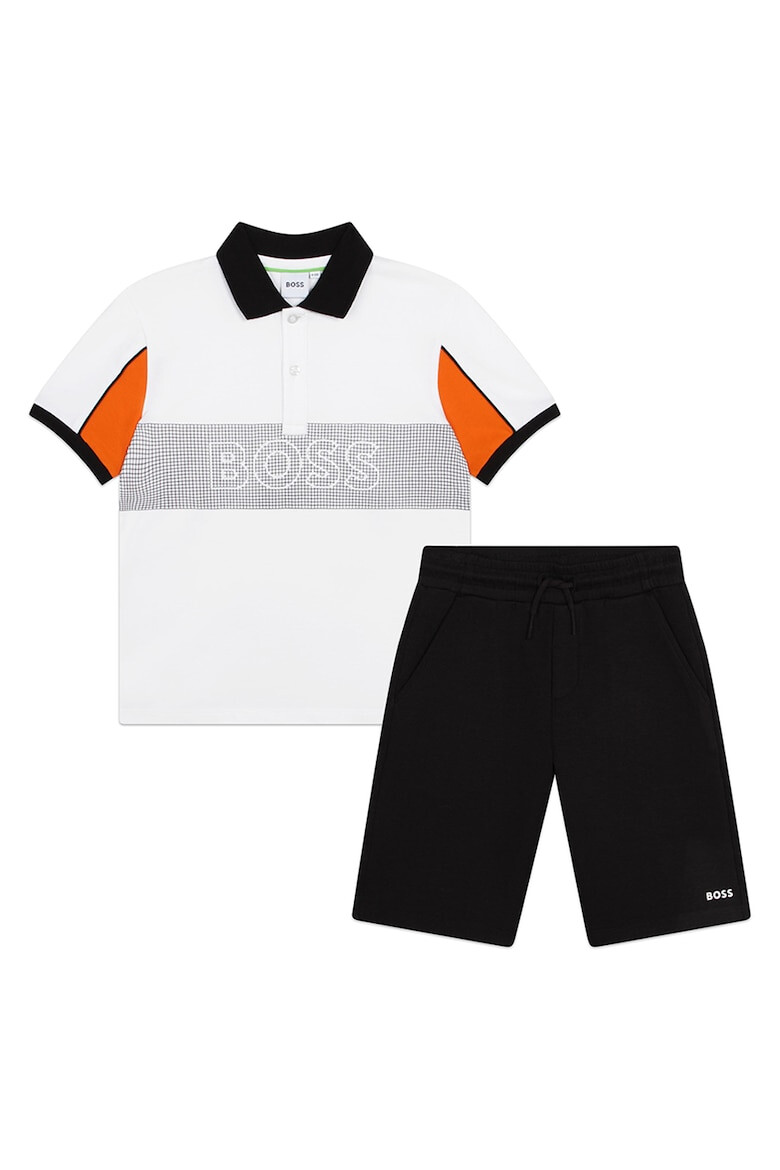 BOSS Kidswear Trening scurt din amestec de bumbac cu logo - Pled.ro