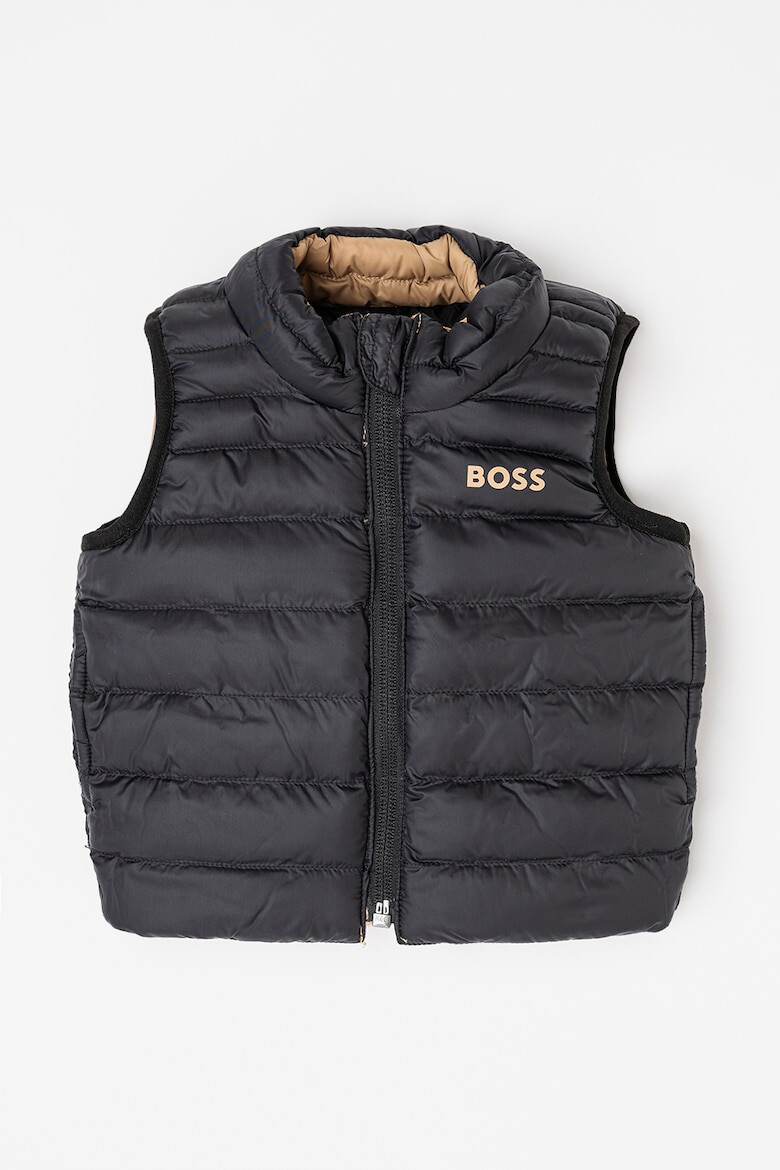 BOSS Kidswear Vesta reversibila cu vatelina si gluga - Pled.ro