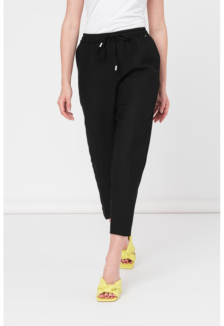 BOSS Pantaloni crop conici cu snur - Pled.ro