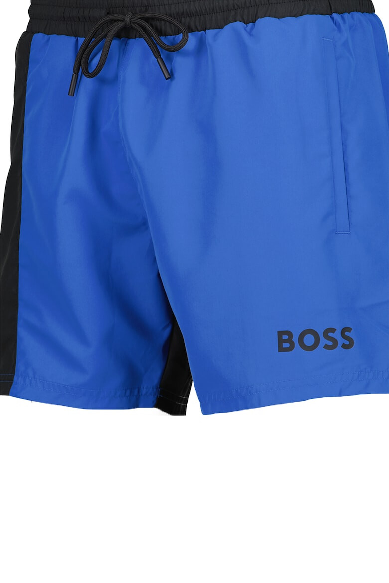 BOSS Pantaloni scurti de baie cu imprimeu logo si snururi - Pled.ro