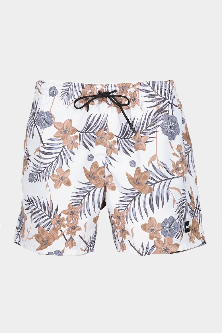 BOSS Pantaloni scurti de baie cu imprimeu tropical Piranha - Pled.ro