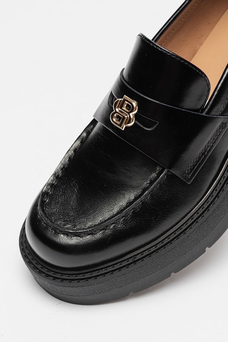 BOSS Pantofi loafer de piele cu toc masiv - Pled.ro