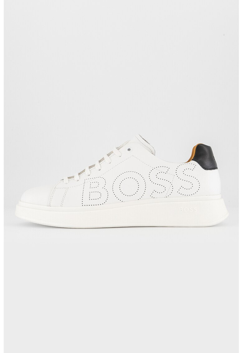 BOSS Pantofi sport de piele cu logo perforat - Pled.ro