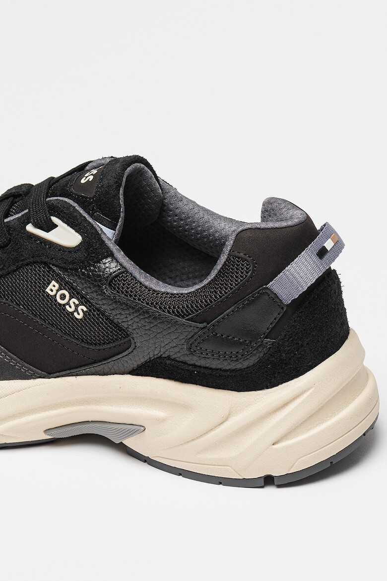 BOSS Pantofi sport de piele intoarsa si piele cu garnituri de plasa Levitt - Pled.ro