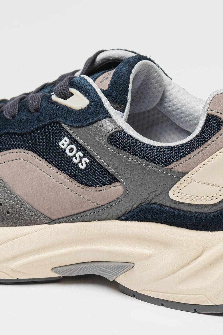 BOSS Pantofi sport de piele intoarsa si piele cu garnituri de plasa Levitt - Pled.ro