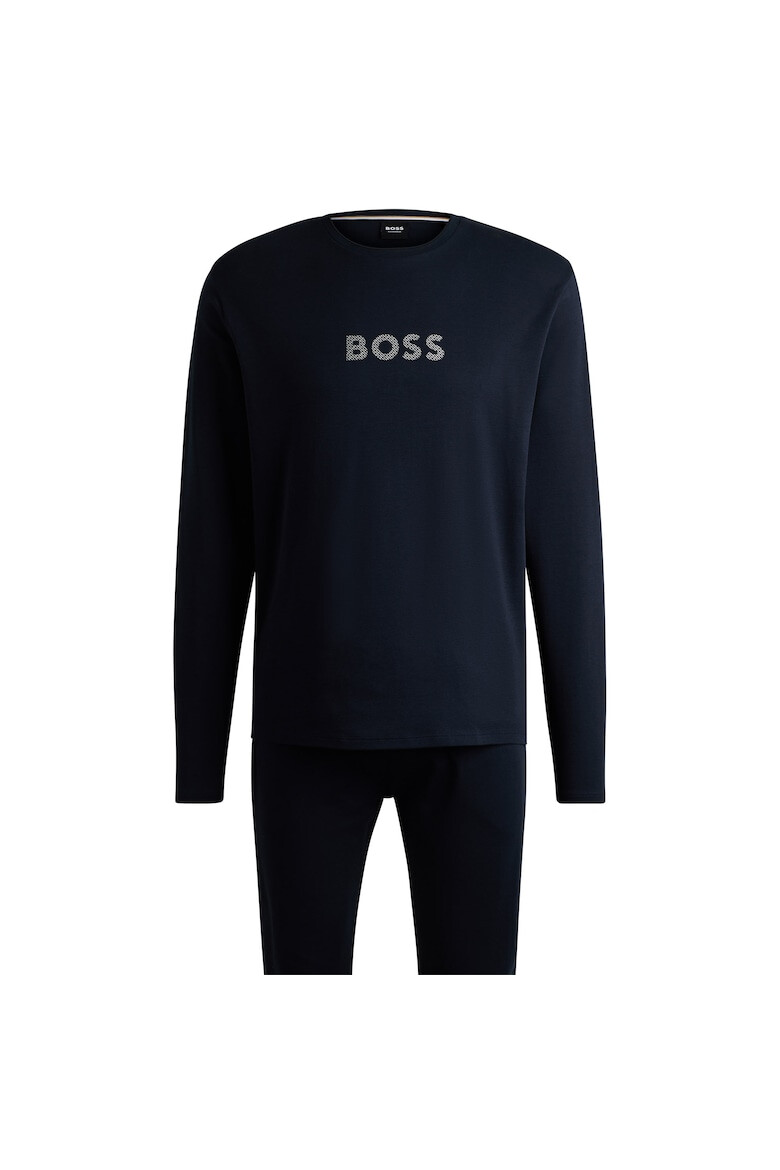 BOSS Pijama cu pantaloni lungi si imprimeu logo - Pled.ro