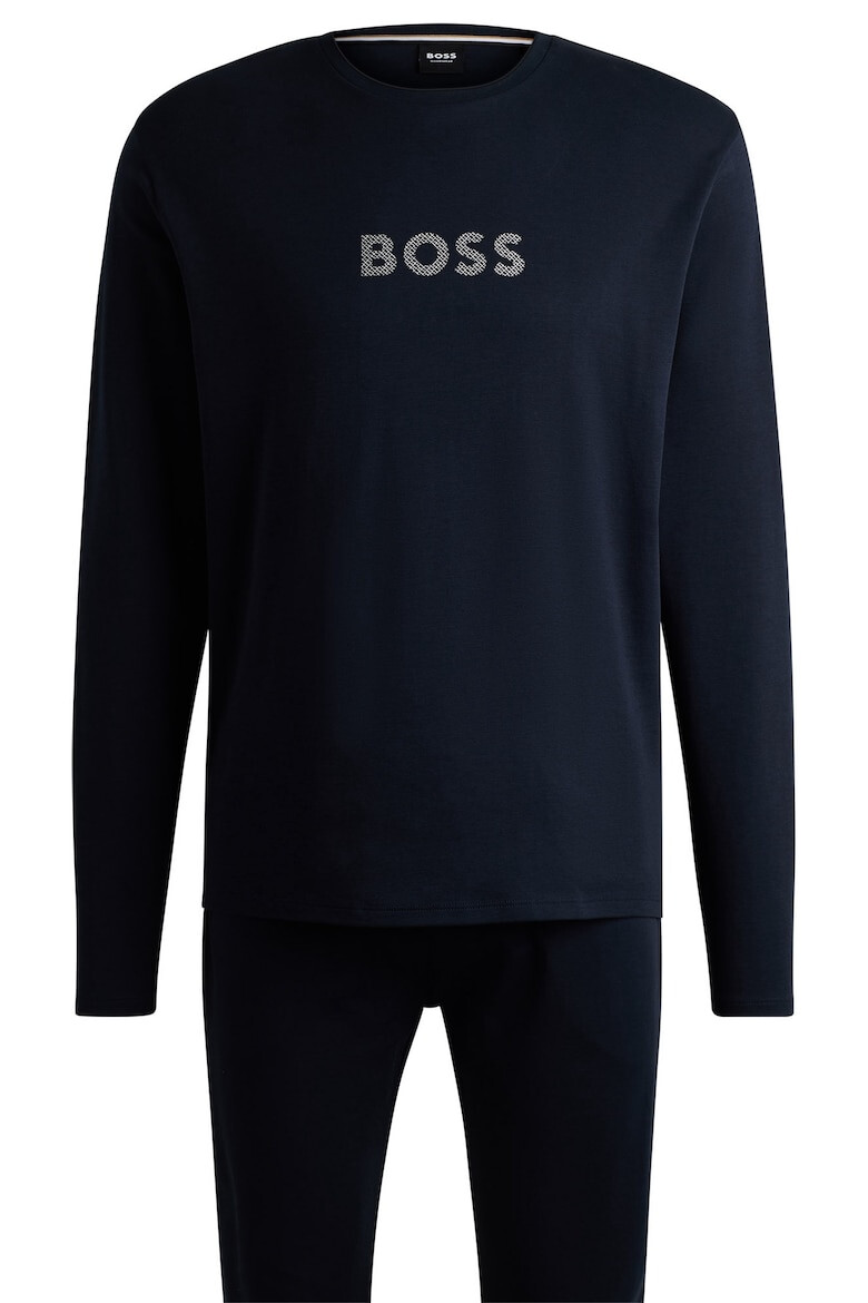 BOSS Pijama cu pantaloni lungi si imprimeu logo - Pled.ro