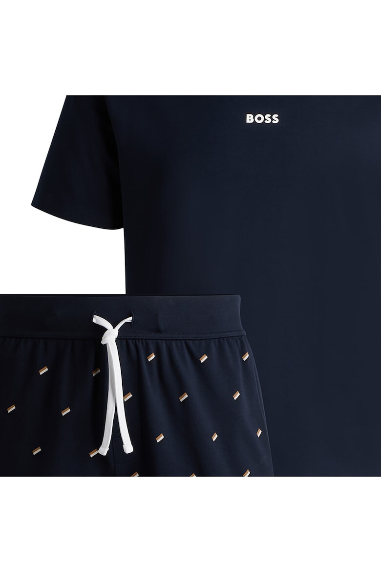 BOSS Pijama cu pantaloni scurti si logo discret - Pled.ro