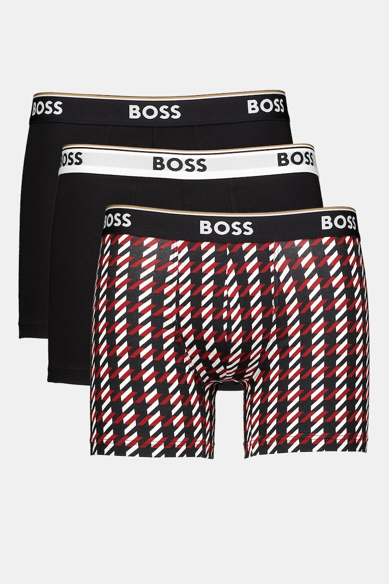 BOSS Set de boxeri cu imprimeu - 3 perechi - Pled.ro