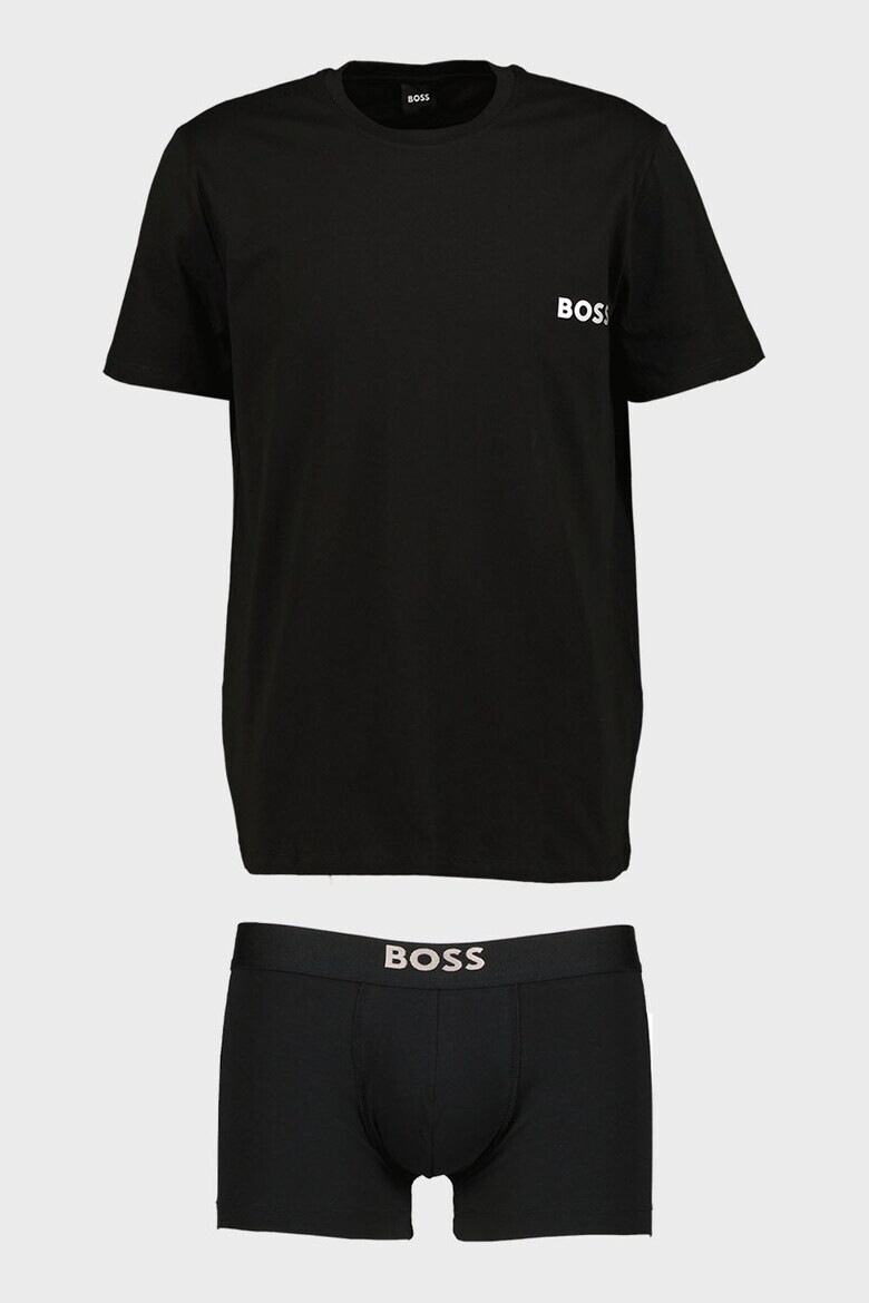 BOSS Set de tricou de casa din amestec de bumbac si boxeri - Pled.ro