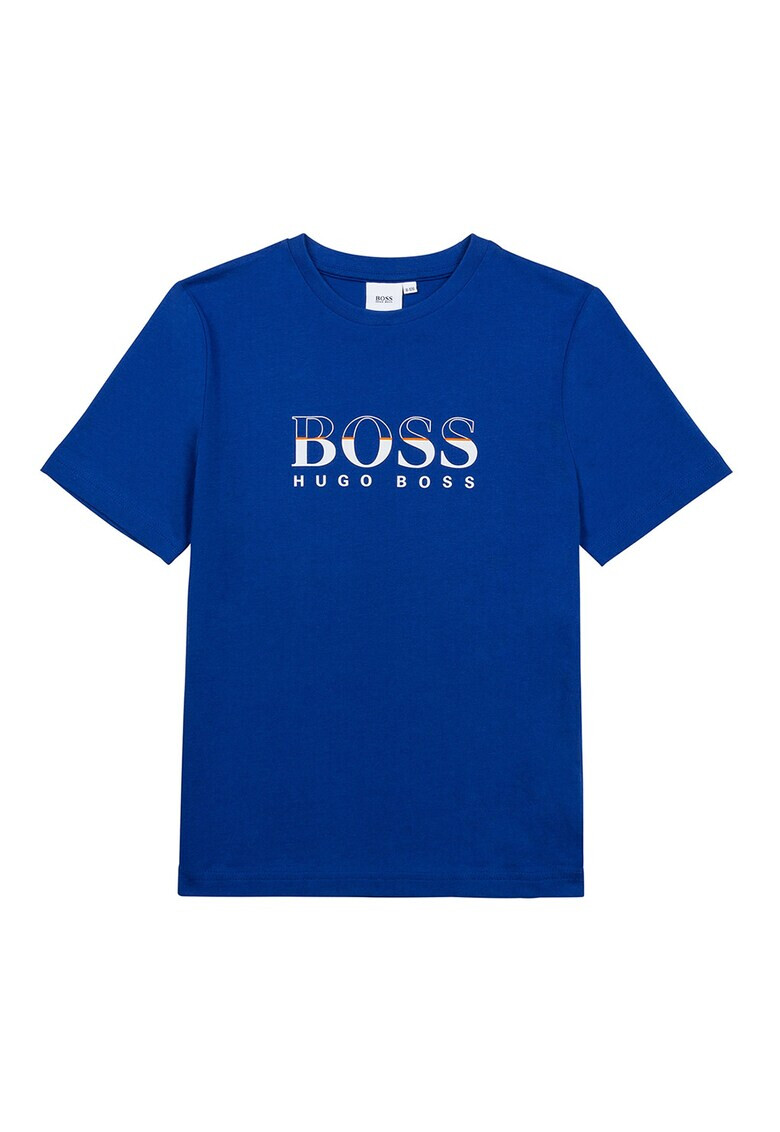 BOSS Tricou cu decolteu la baza gatului si imprimeu logo - Pled.ro