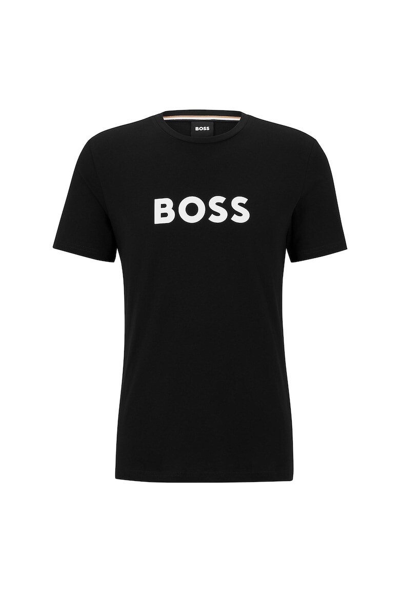 BOSS Tricou cu decolteu rotund si logo - Pled.ro