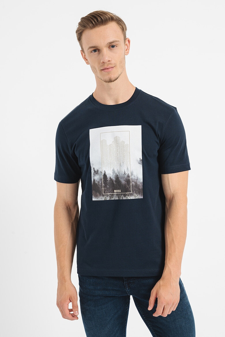 BOSS Tricou cu imprimeu foto Forest - Pled.ro