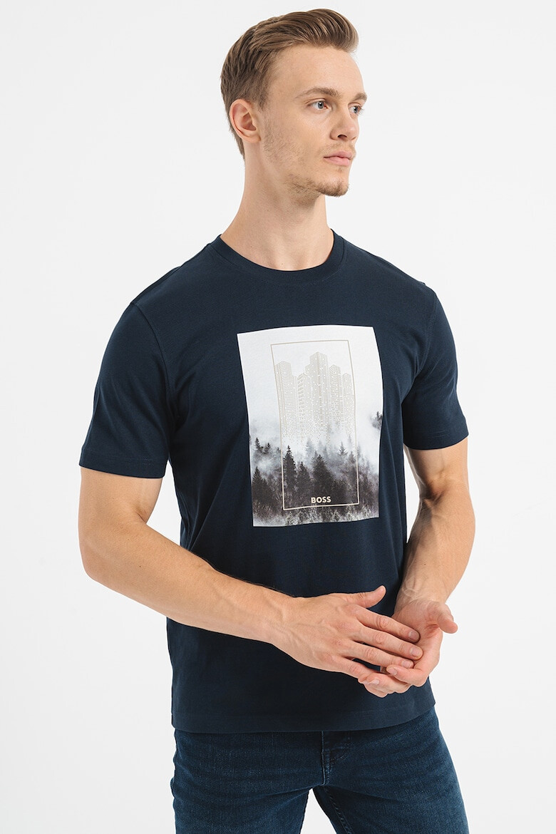 BOSS Tricou cu imprimeu foto Forest - Pled.ro