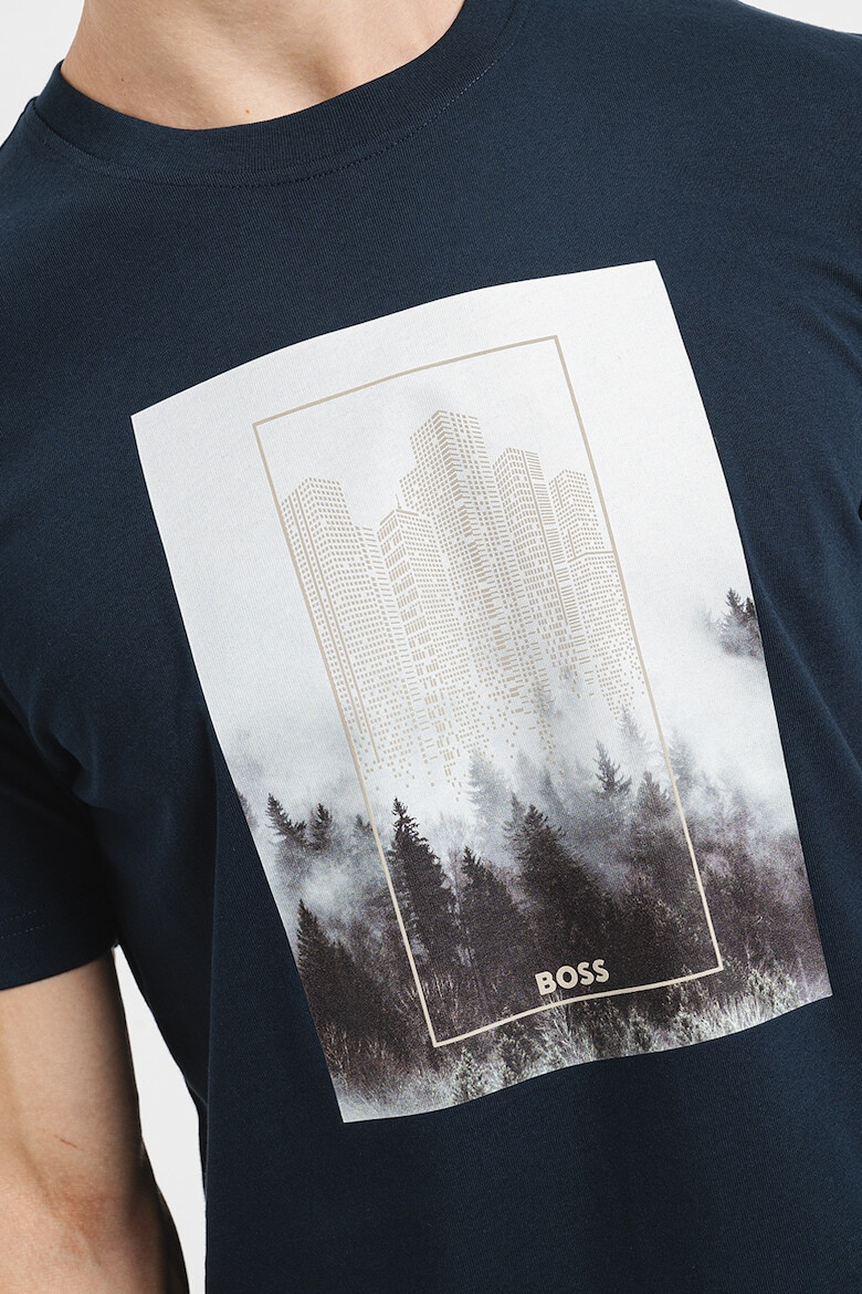 BOSS Tricou cu imprimeu foto Forest - Pled.ro