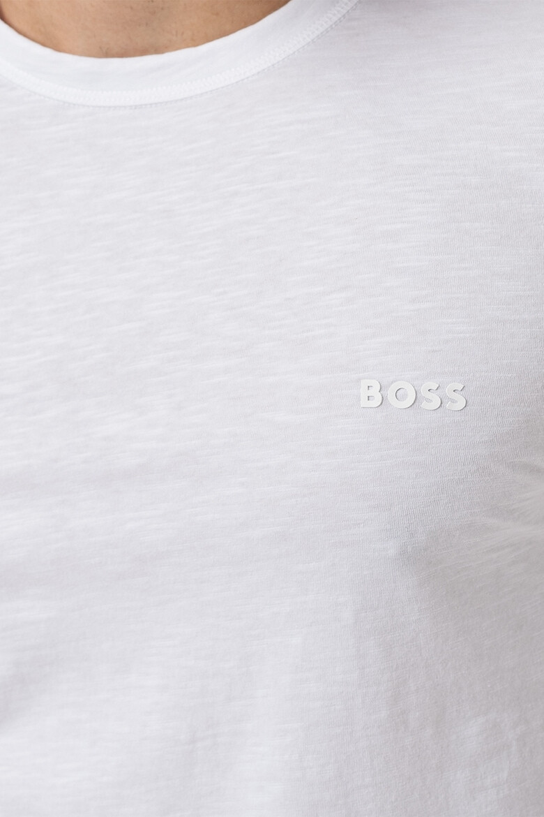 BOSS Tricou de bumbac cu decolteu la baza gatului Tegood - Pled.ro